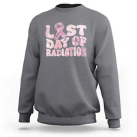 Pink Breast Cancer Chemotherapy Sweatshirt Last Day Of Radiation Pink Ribbon - Wonder Print Shop
