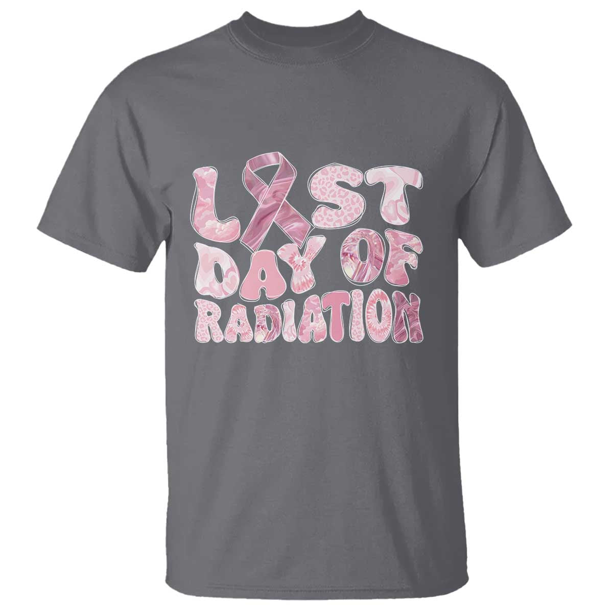 Pink Breast Cancer Chemotherapy T Shirt Last Day Of Radiation Pink Ribbon - Wonder Print Shop