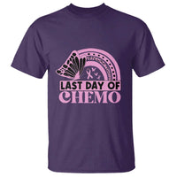 Breast Cancer Chemotherapy T Shirt Last Day Of Chemo Pink Ribbon - Wonder Print Shop