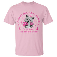 Breast Cancer Childless Cat Lady T Shirt In October We Wear Pink - Wonder Print Shop