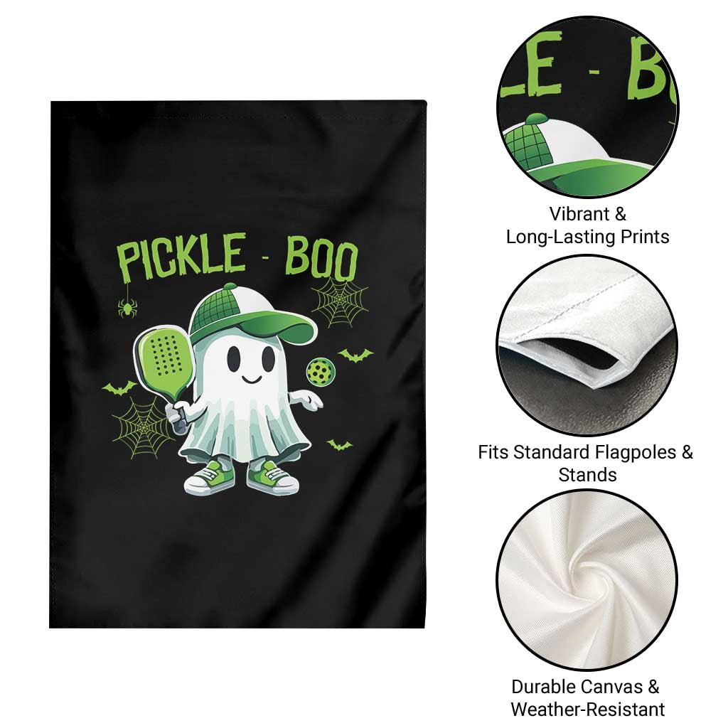 Halloween Pickleball Garden Flag Pickle Boo Cute Ghost - Wonder Print Shop