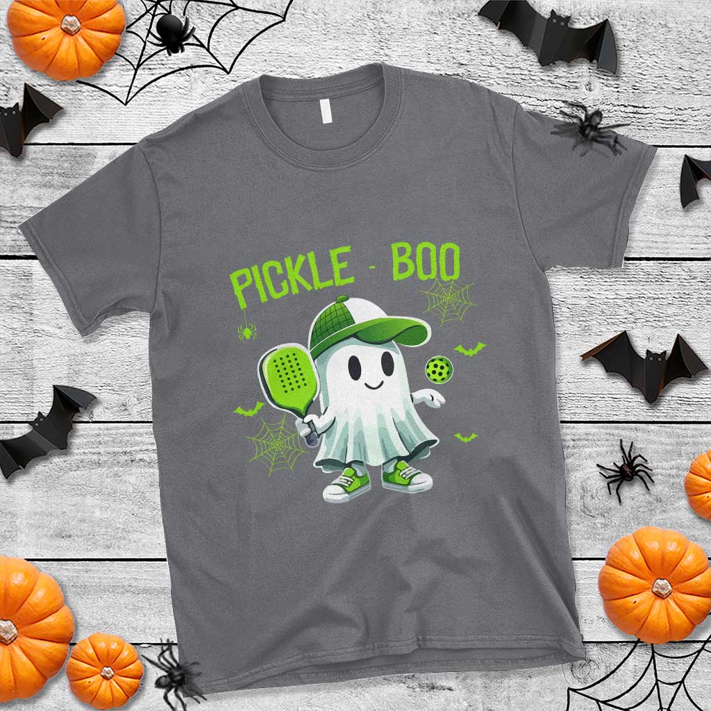 Halloween Pickleball T Shirt Pickle Boo Cute Ghost - Wonder Print Shop