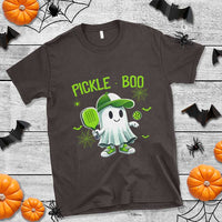 Halloween Pickleball T Shirt Pickle Boo Cute Ghost - Wonder Print Shop