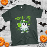 Halloween Pickleball T Shirt Pickle Boo Cute Ghost - Wonder Print Shop