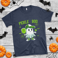 Halloween Pickleball T Shirt Pickle Boo Cute Ghost - Wonder Print Shop