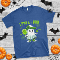 Halloween Pickleball T Shirt Pickle Boo Cute Ghost - Wonder Print Shop