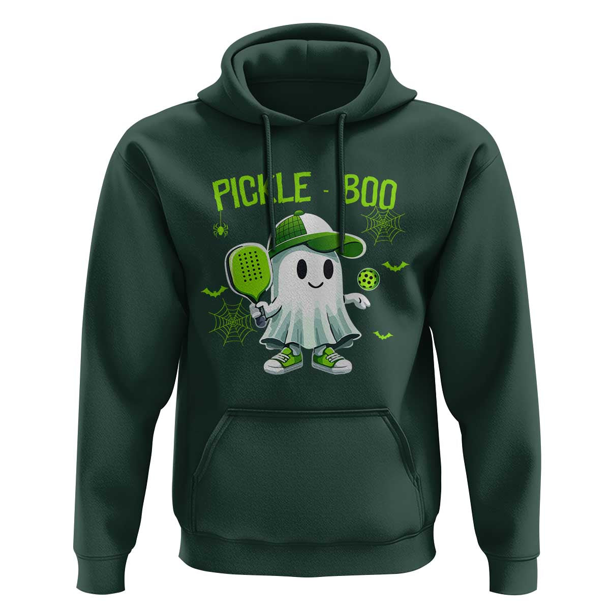 Halloween Pickleball Hoodie Pickle Boo Cute Ghost
