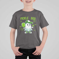 Halloween Pickleball T Shirt For Kid Pickle Boo Cute Ghost - Wonder Print Shop