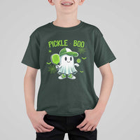 Halloween Pickleball T Shirt For Kid Pickle Boo Cute Ghost - Wonder Print Shop