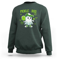 Halloween Pickleball Sweatshirt Pickle Boo Cute Ghost - Wonder Print Shop