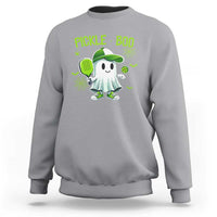 Halloween Pickleball Sweatshirt Pickle Boo Cute Ghost - Wonder Print Shop