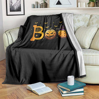 Halloween Pickleball Throw Blanket Boo Pickle Ball Witch Pumpkin - Wonder Print Shop