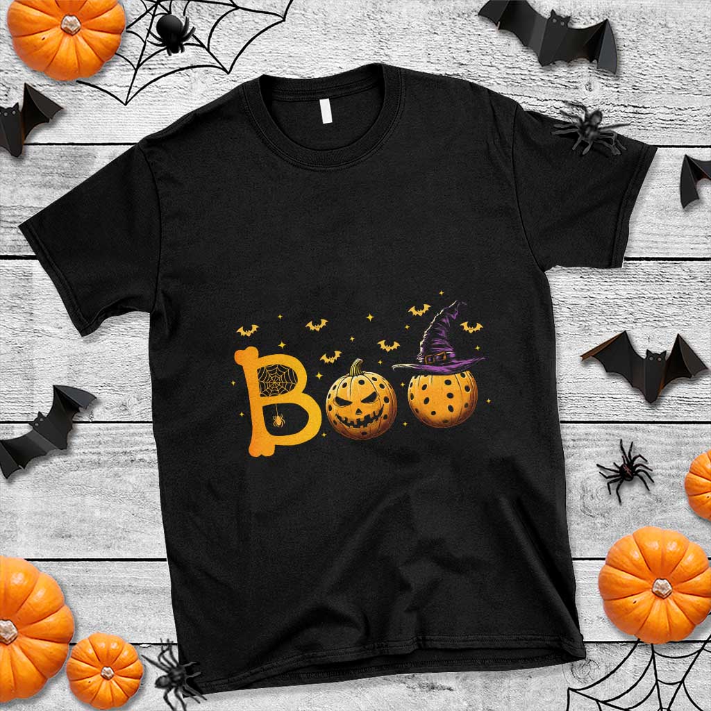 Halloween Pickleball T Shirt Boo Pickle Ball Witch Pumpkin - Wonder Print Shop