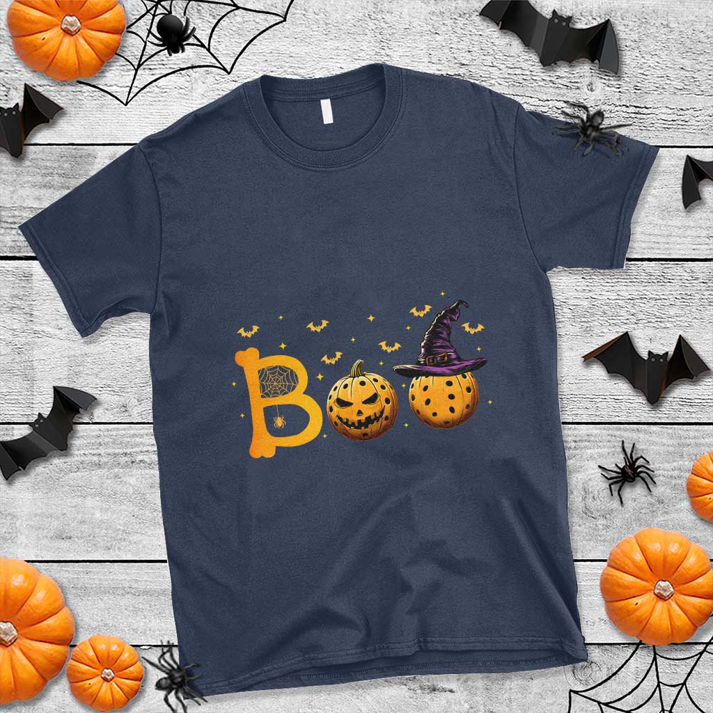 Halloween Pickleball T Shirt Boo Pickle Ball Witch Pumpkin - Wonder Print Shop