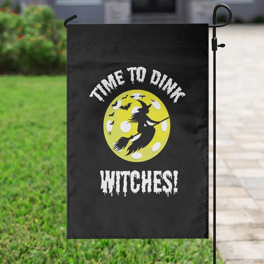 Halloween Pickleball Garden Flag Time To Dink Witches - Wonder Print Shop