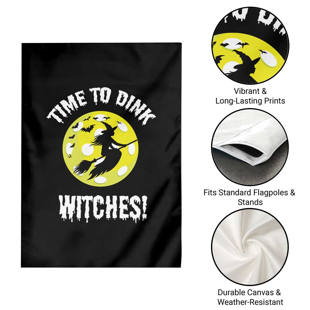 Halloween Pickleball Garden Flag Time To Dink Witches - Wonder Print Shop