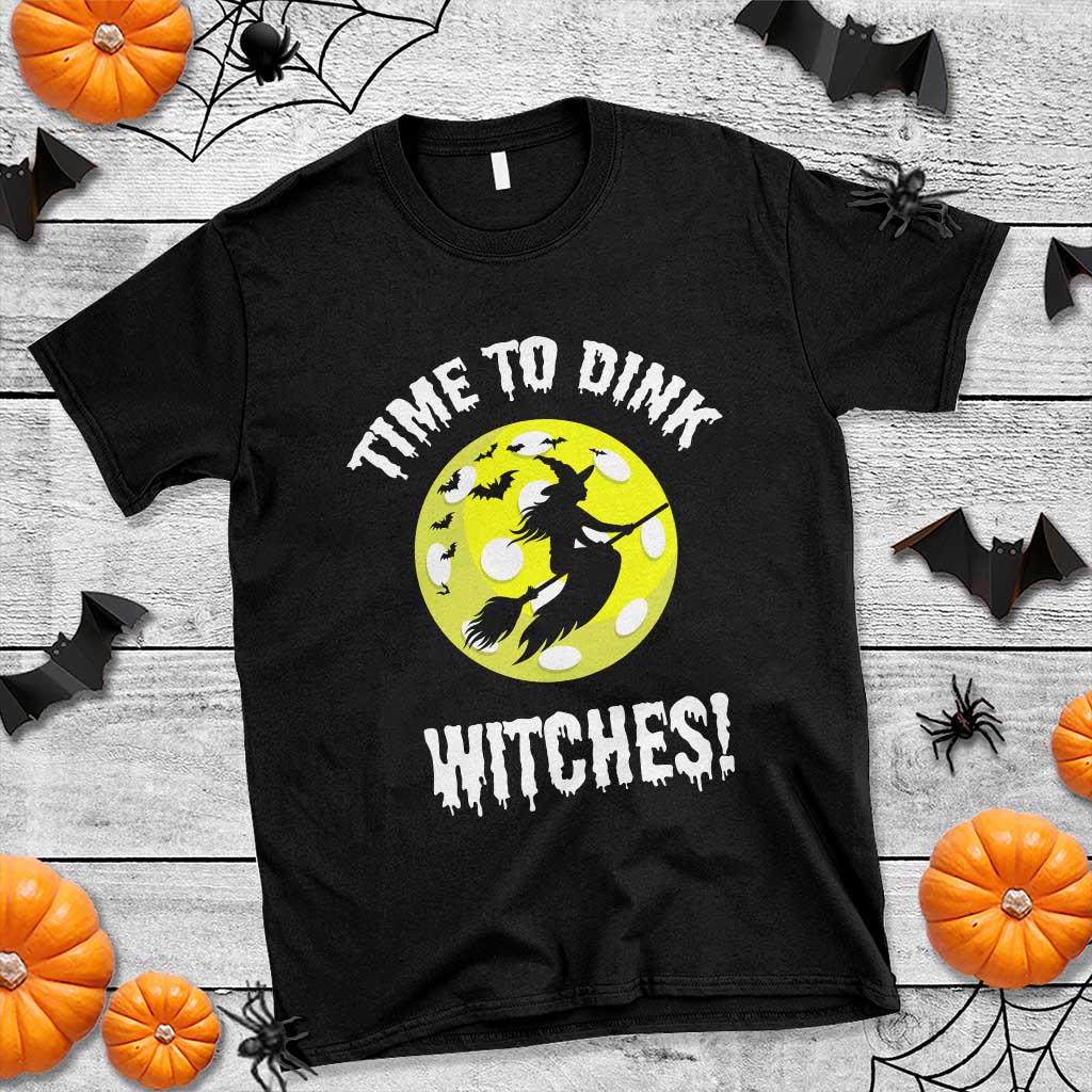 Halloween Pickleball T Shirt Time To Dink Witches - Wonder Print Shop