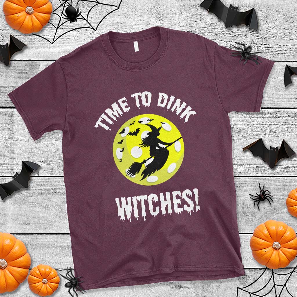 Halloween Pickleball T Shirt Time To Dink Witches - Wonder Print Shop