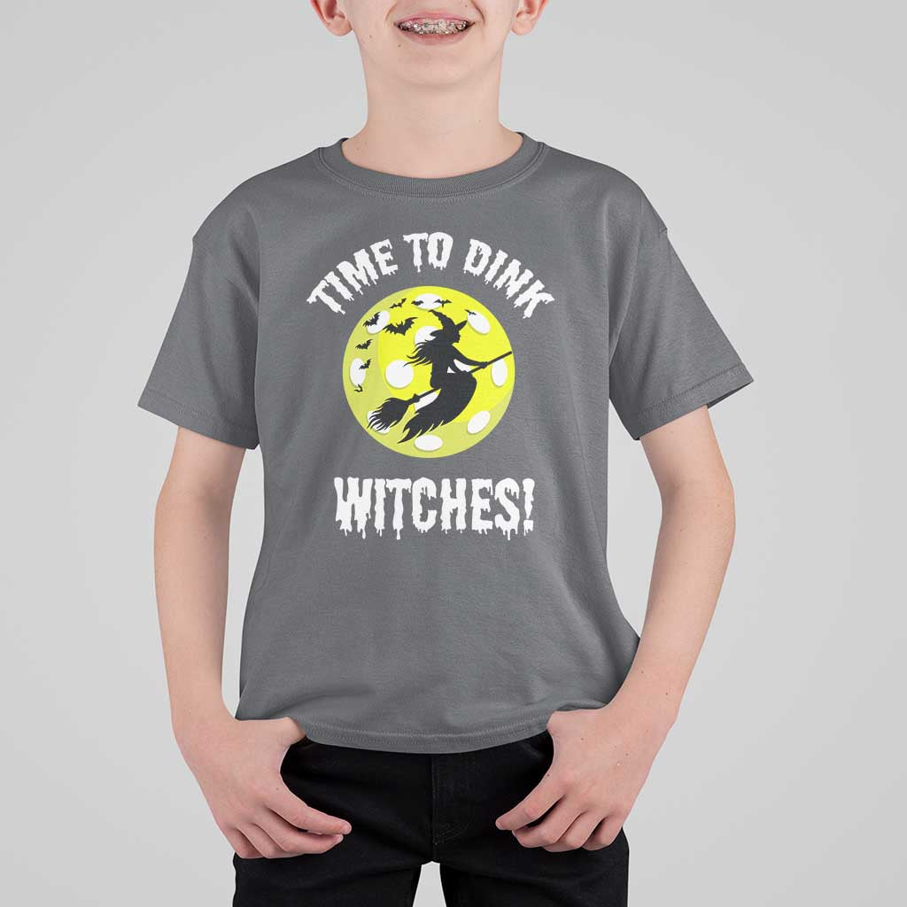 Halloween Pickleball T Shirt For Kid Time To Dink Witches - Wonder Print Shop