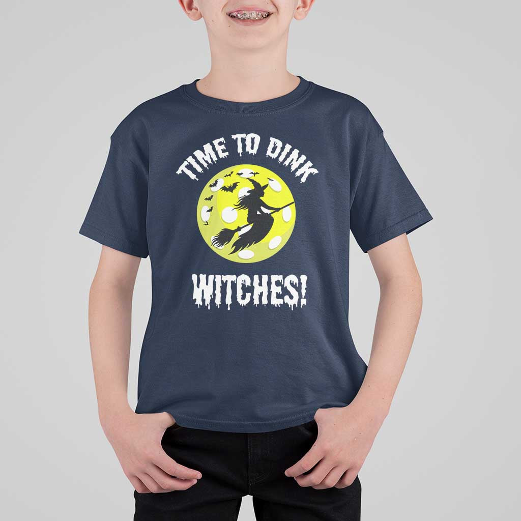 Halloween Pickleball T Shirt For Kid Time To Dink Witches - Wonder Print Shop