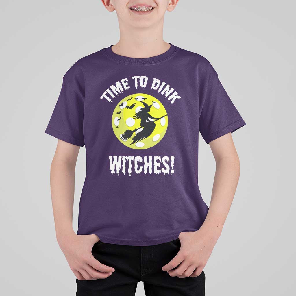 Halloween Pickleball T Shirt For Kid Time To Dink Witches - Wonder Print Shop