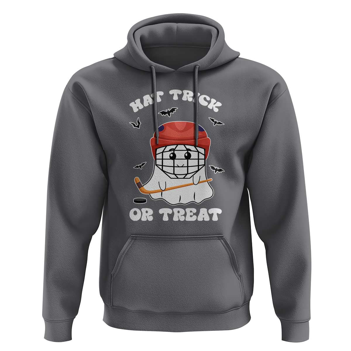 Halloween Hockey Hoodie Hat Trick Or Treat Ghost Player