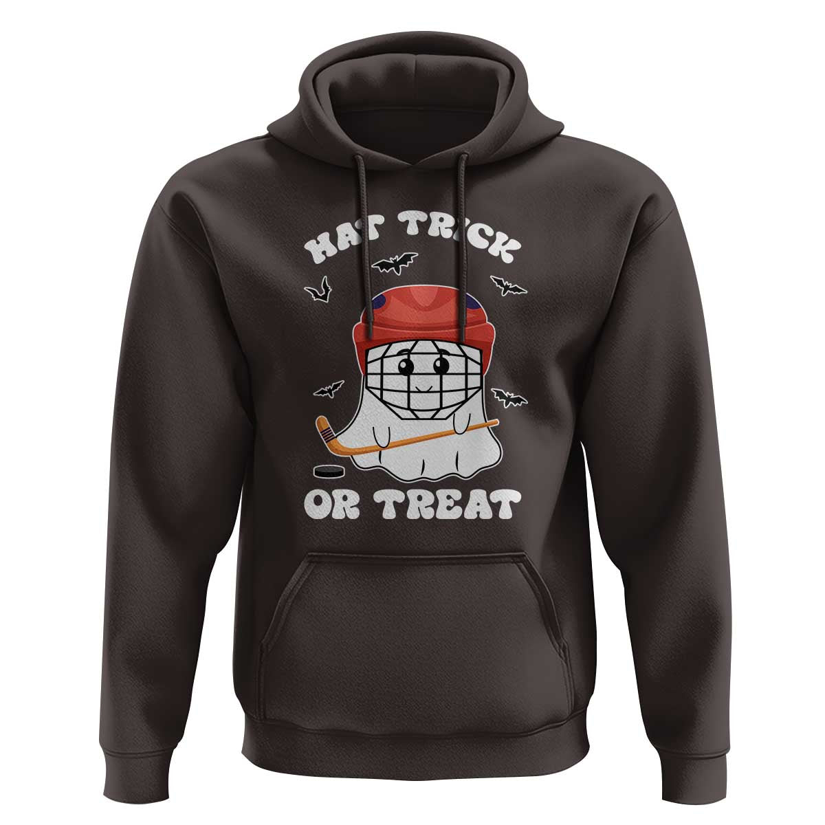 Halloween Hockey Hoodie Hat Trick Or Treat Ghost Player