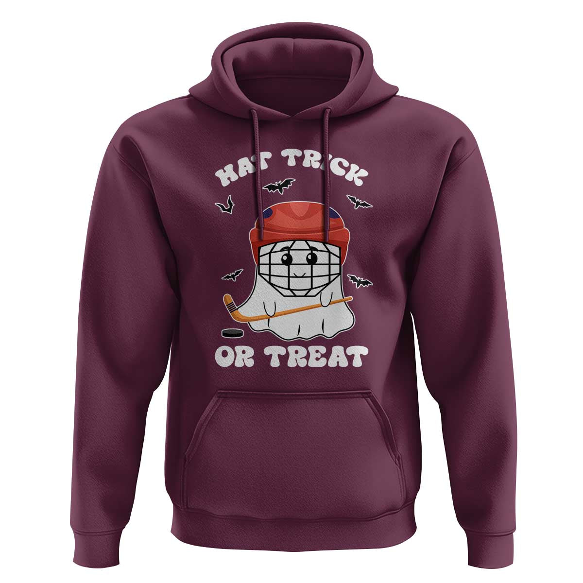 Halloween Hockey Hoodie Hat Trick Or Treat Ghost Player