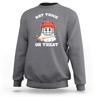 Halloween Hockey Sweatshirt Hat Trick Or Treat Ghost Player - Wonder Print Shop
