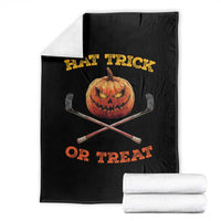 Halloween Hockey Throw Blanket Hat Trick Or Treat Pumpkin Player - Wonder Print Shop