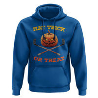 Halloween Hockey Hoodie Hat Trick Or Treat Pumpkin Player