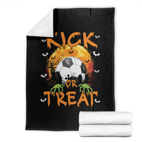 Halloween Soccer Throw Blanket Kick Or Treat Spooky Season - Wonder Print Shop