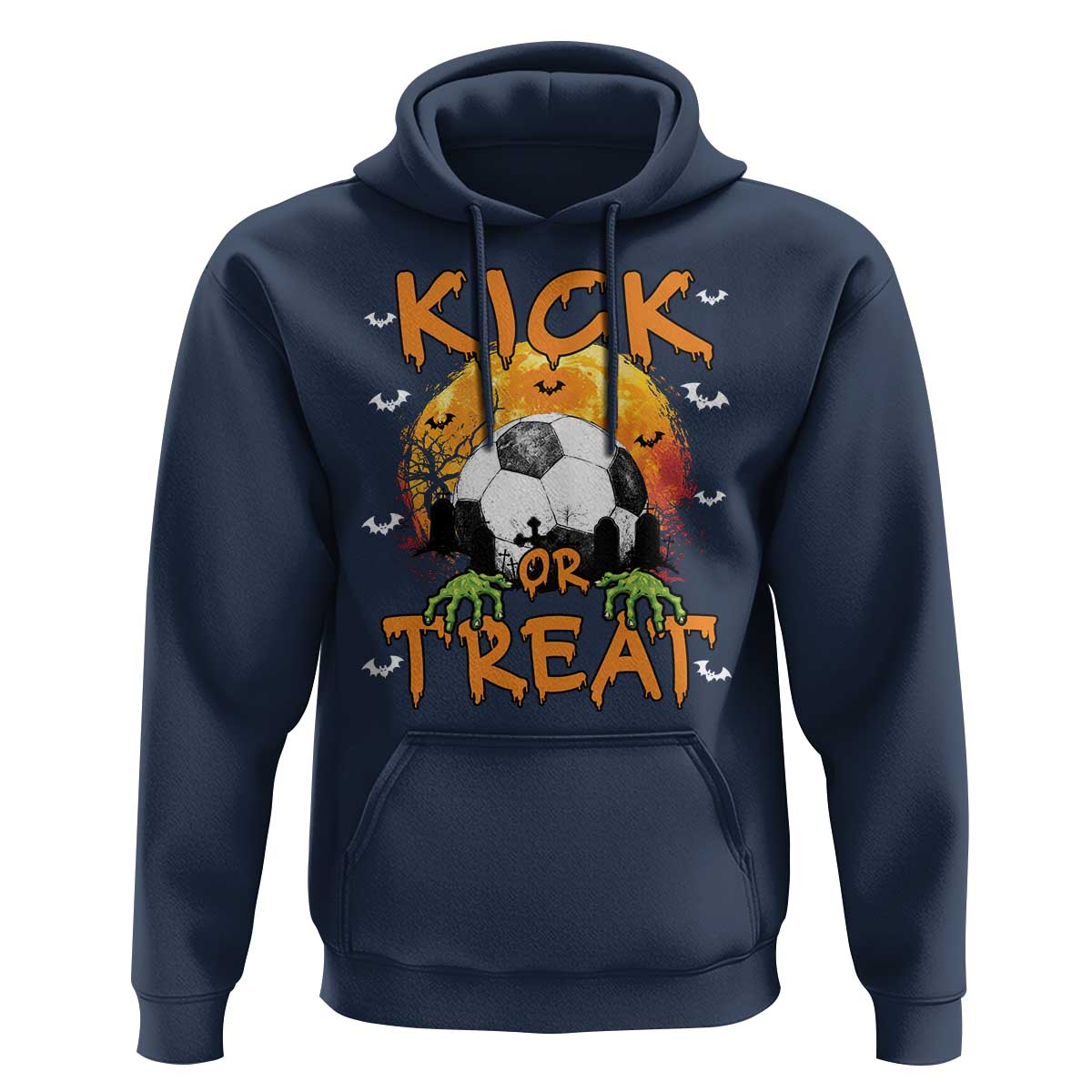 Halloween Soccer Hoodie Kick Or Treat Spooky Season
