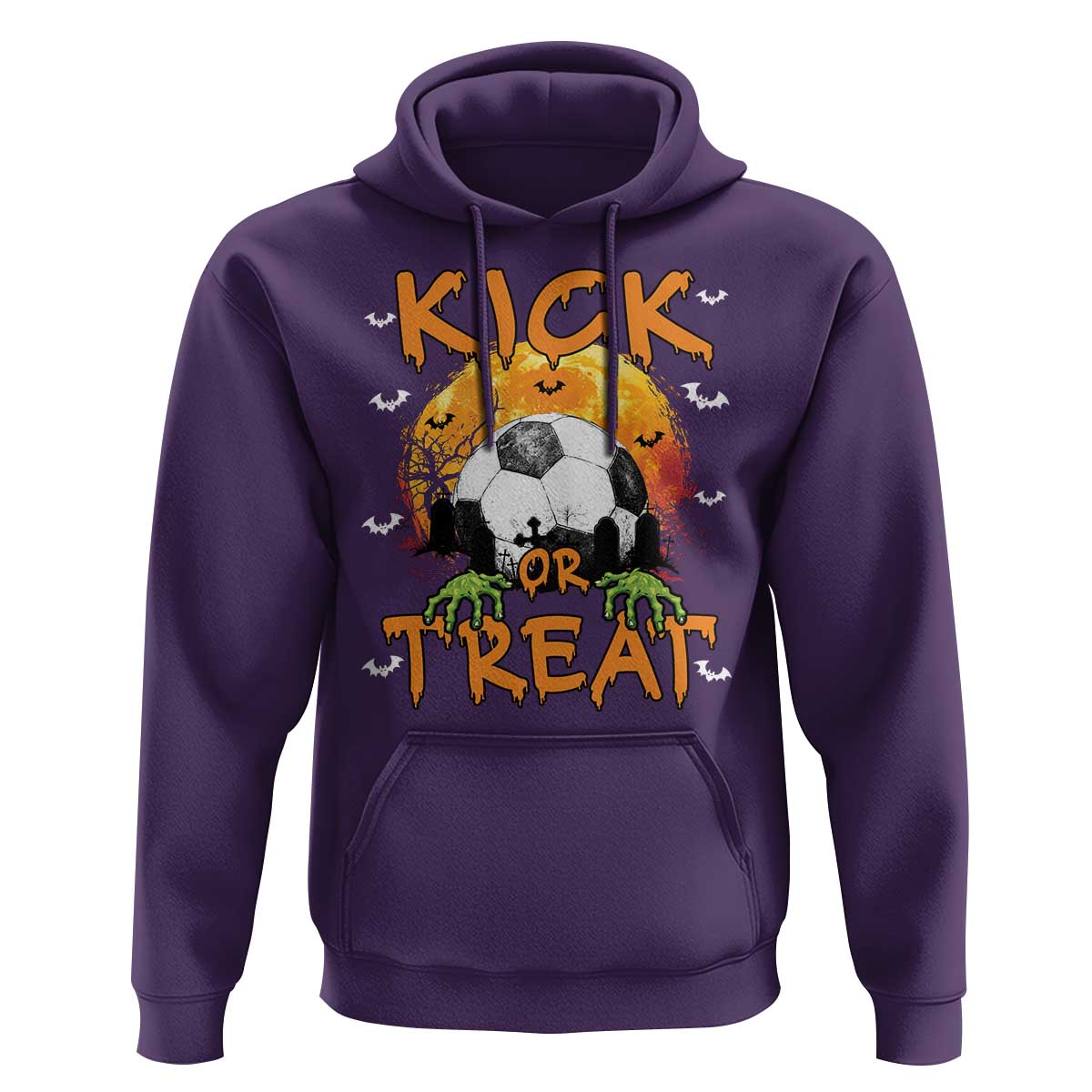 Halloween Soccer Hoodie Kick Or Treat Spooky Season