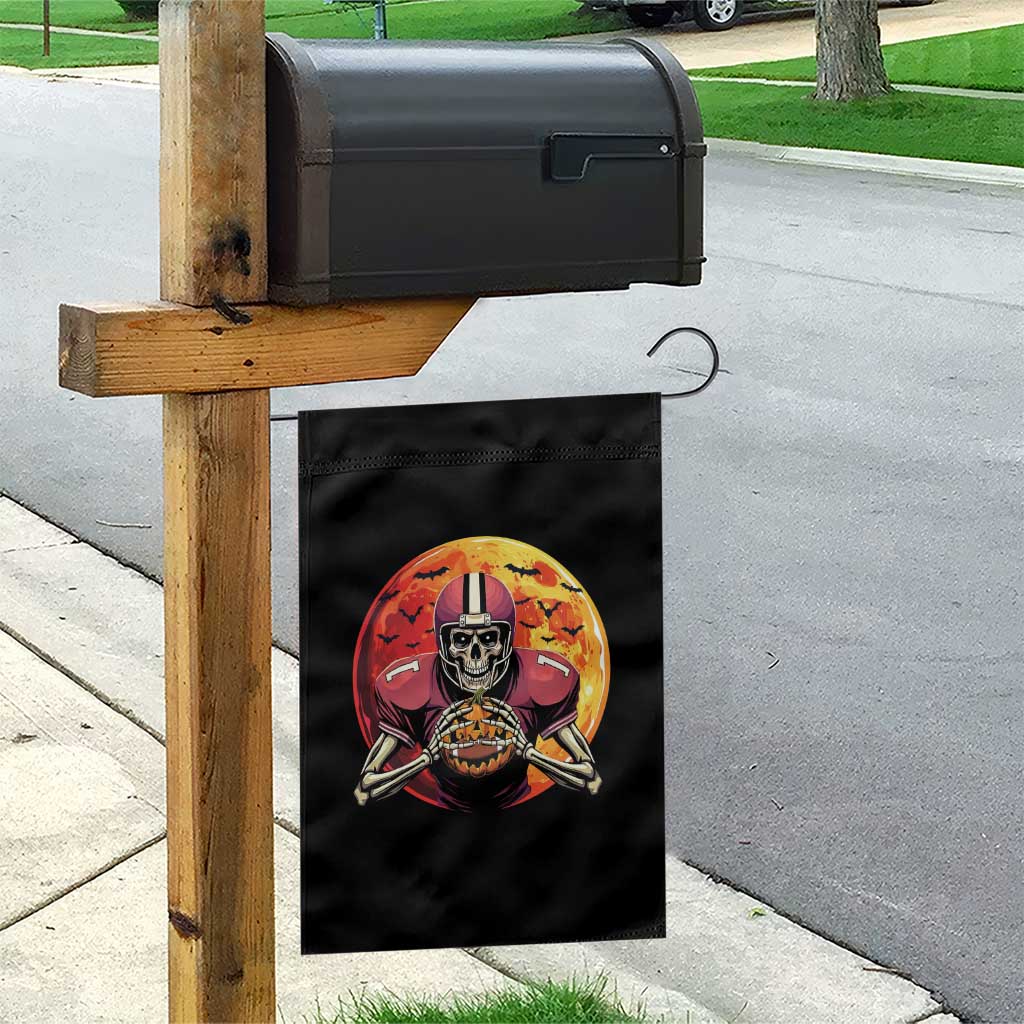 Halloween Football Garden Flag Spooky Skeleton Player - Wonder Print Shop