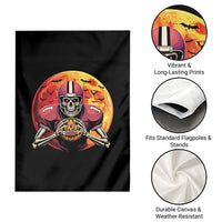 Halloween Football Garden Flag Spooky Skeleton Player - Wonder Print Shop