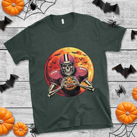 Halloween Football T Shirt Spooky Skeleton Player - Wonder Print Shop