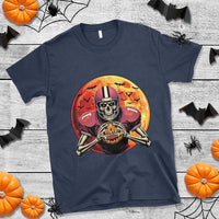 Halloween Football T Shirt Spooky Skeleton Player - Wonder Print Shop
