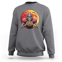 Halloween Football Sweatshirt Spooky Skeleton Player - Wonder Print Shop