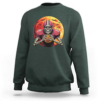 Halloween Football Sweatshirt Spooky Skeleton Player - Wonder Print Shop