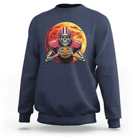 Halloween Football Sweatshirt Spooky Skeleton Player - Wonder Print Shop