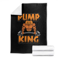 Funny Halloween Gymer Throw Blanket Pump King Gym Workout Pumpkin - Wonder Print Shop