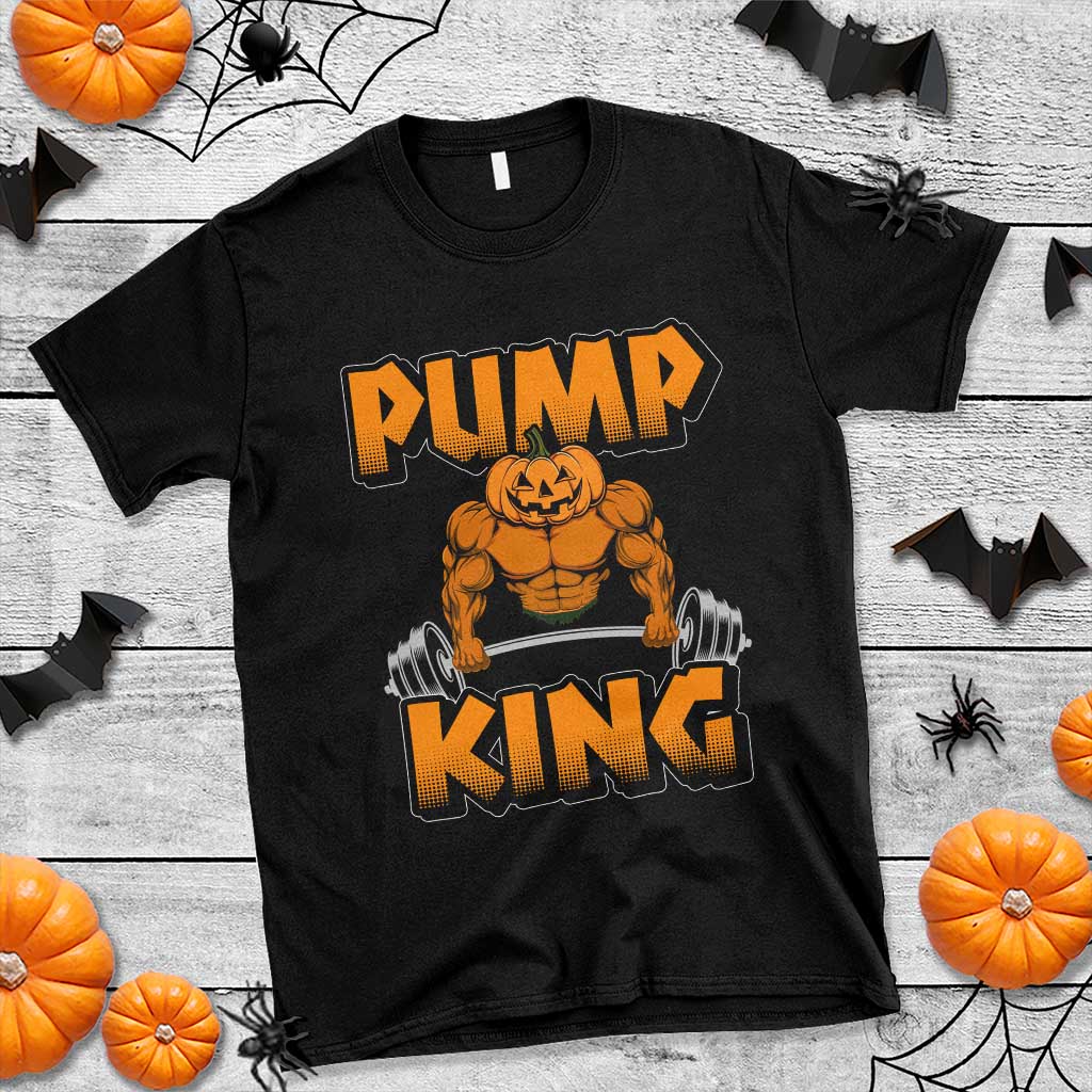 Funny Halloween Gymer T Shirt Pump King Gym Workout Pumpkin - Wonder Print Shop