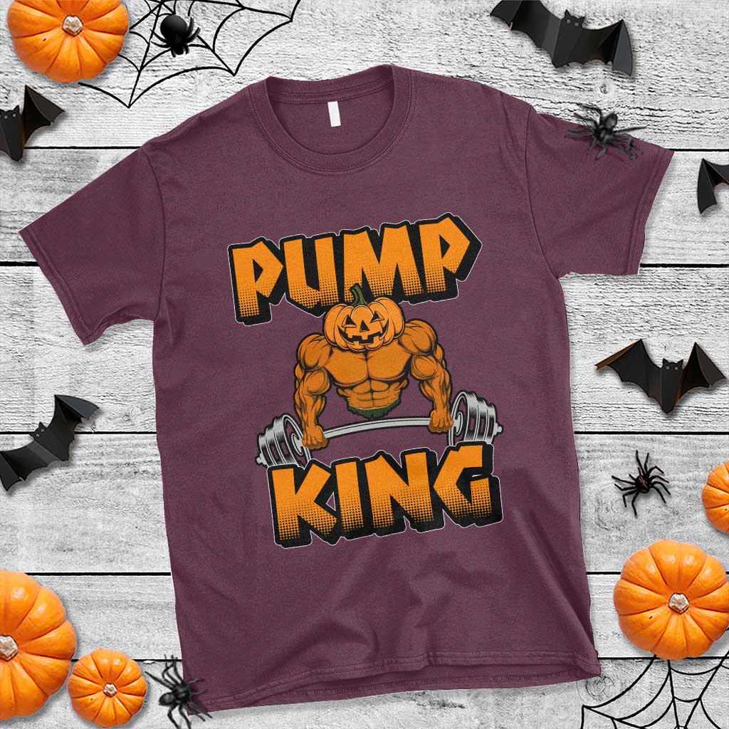 Funny Halloween Gymer T Shirt Pump King Gym Workout Pumpkin - Wonder Print Shop