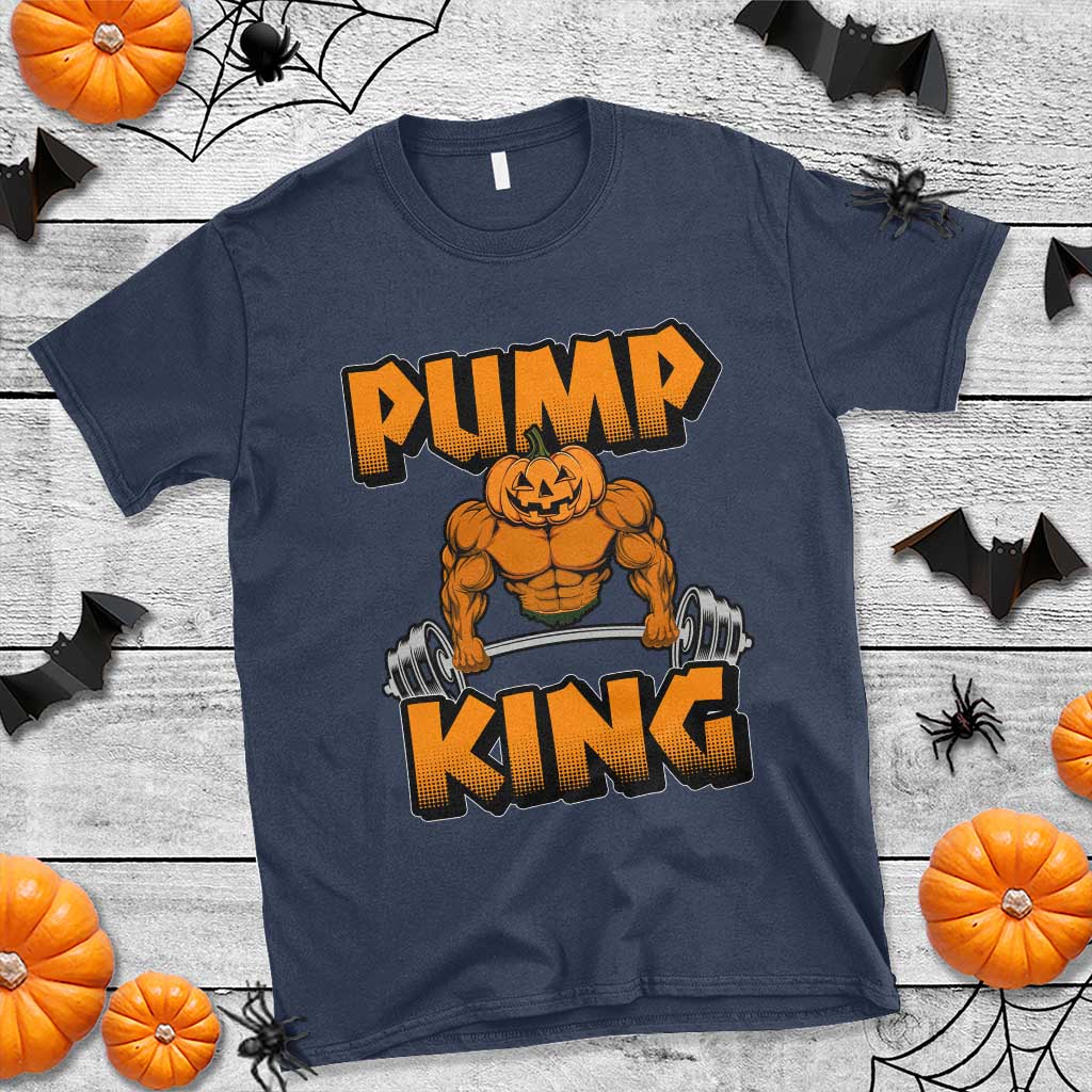Funny Halloween Gymer T Shirt Pump King Gym Workout Pumpkin - Wonder Print Shop