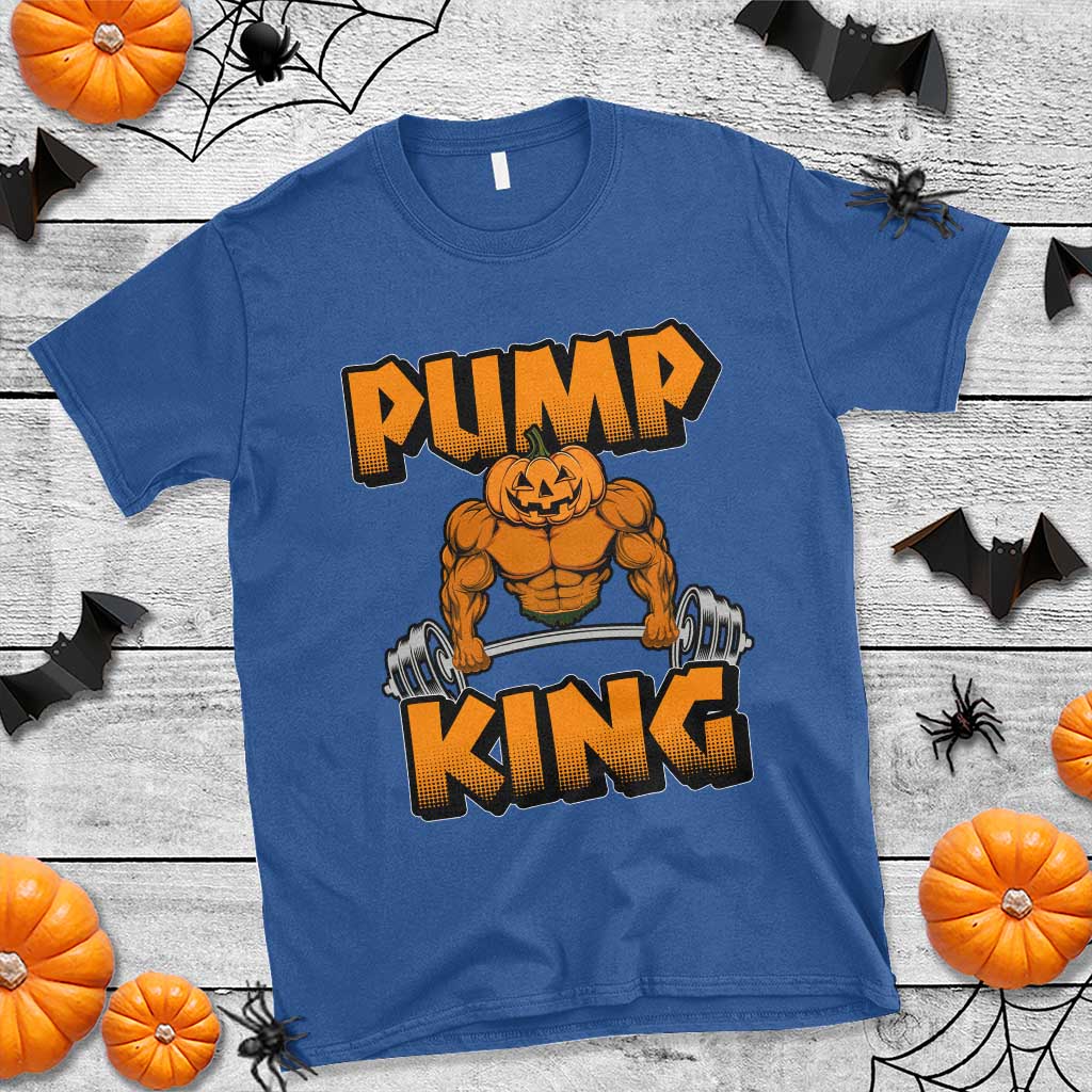 Funny Halloween Gymer T Shirt Pump King Gym Workout Pumpkin - Wonder Print Shop