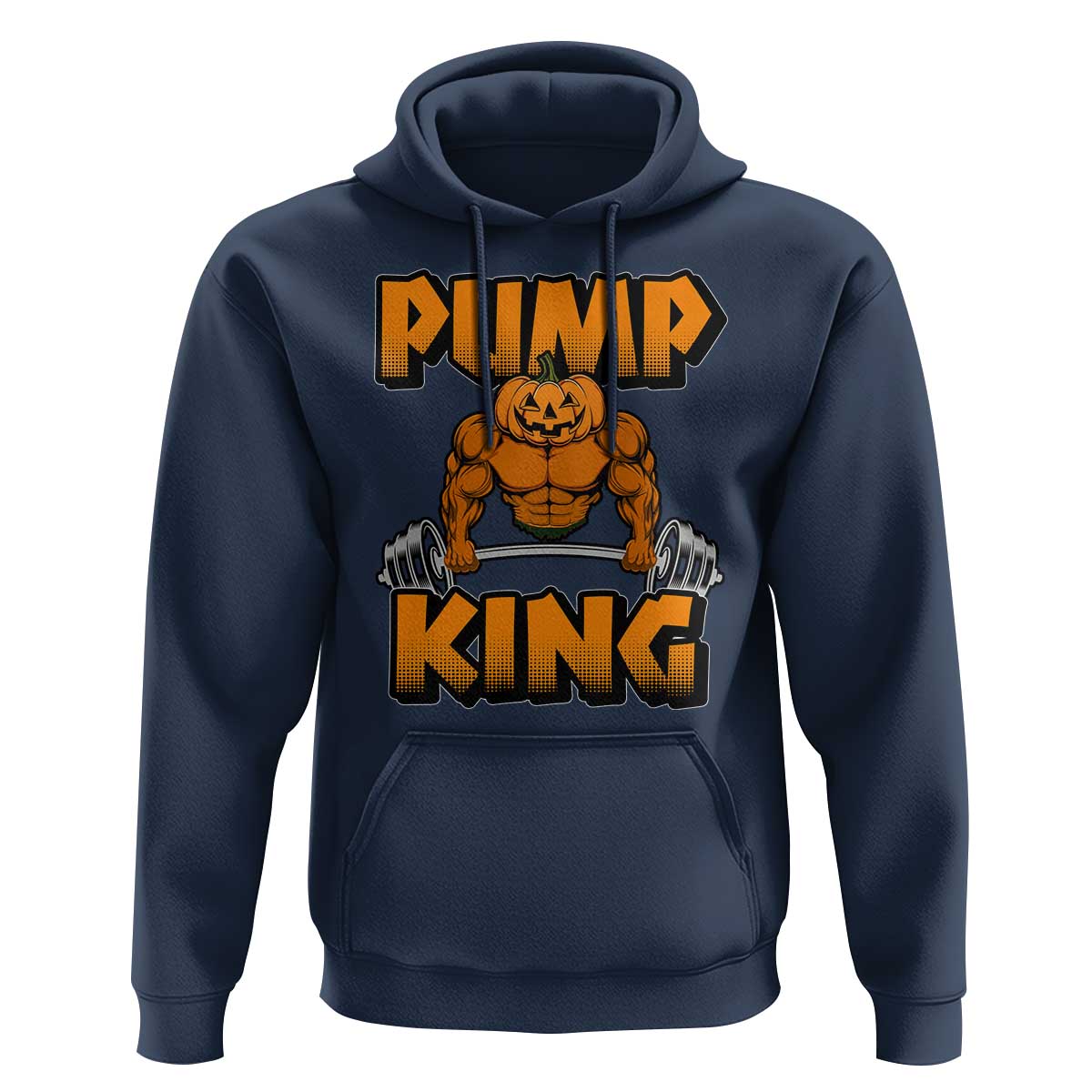 Funny Halloween Gymer Hoodie Pump King Gym Workout Pumpkin