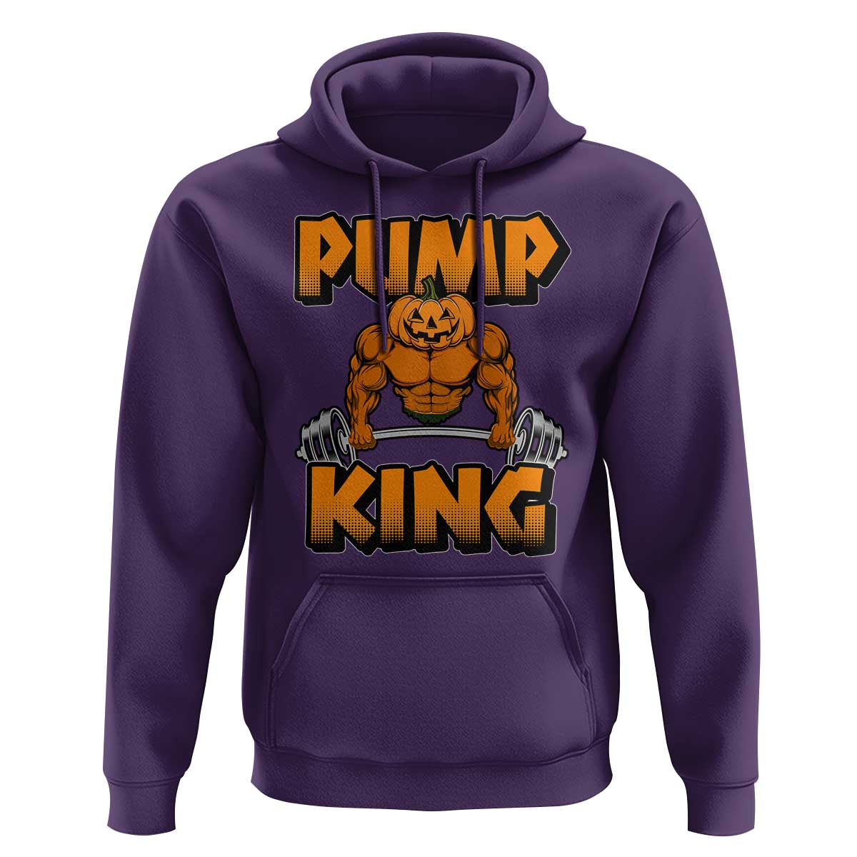 Funny Halloween Gymer Hoodie Pump King Gym Workout Pumpkin