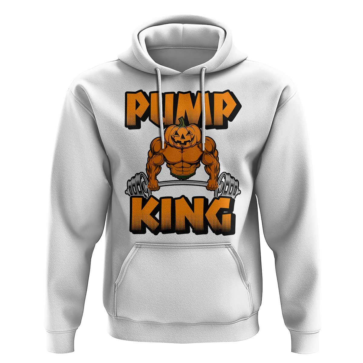 Funny Halloween Gymer Hoodie Pump King Gym Workout Pumpkin
