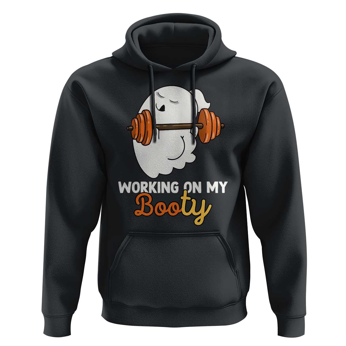 Halloween Gymer Hoodie Working On My Booty Funny Ghost